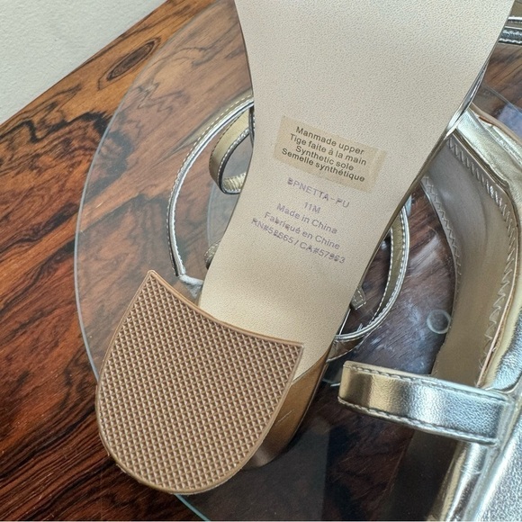 Gold Strappy Heeled Sandals - Picture 14 of 16